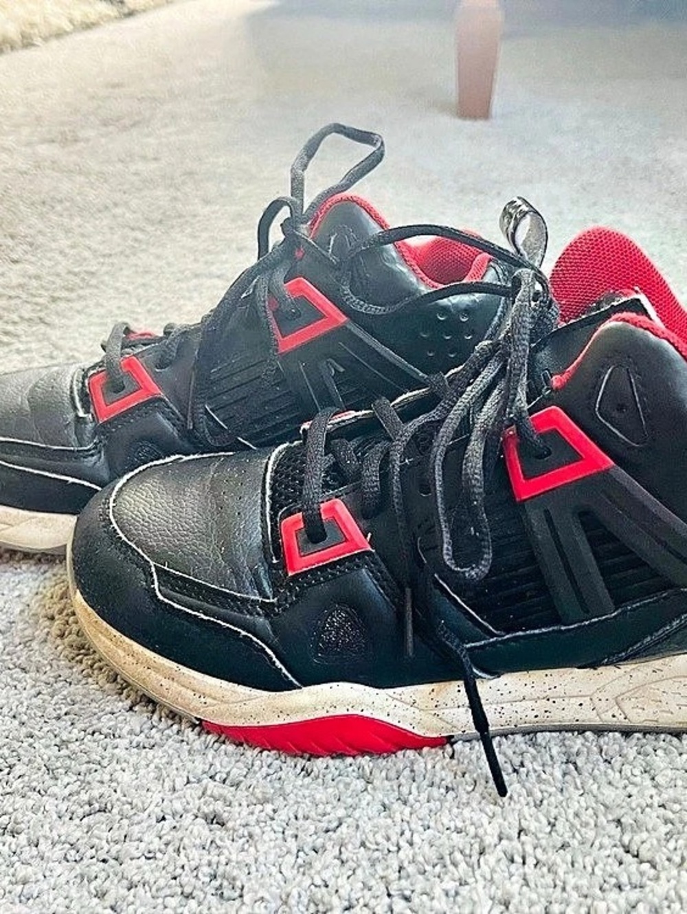 AND1 Kids Sneakers Black & Red US Size youth 3